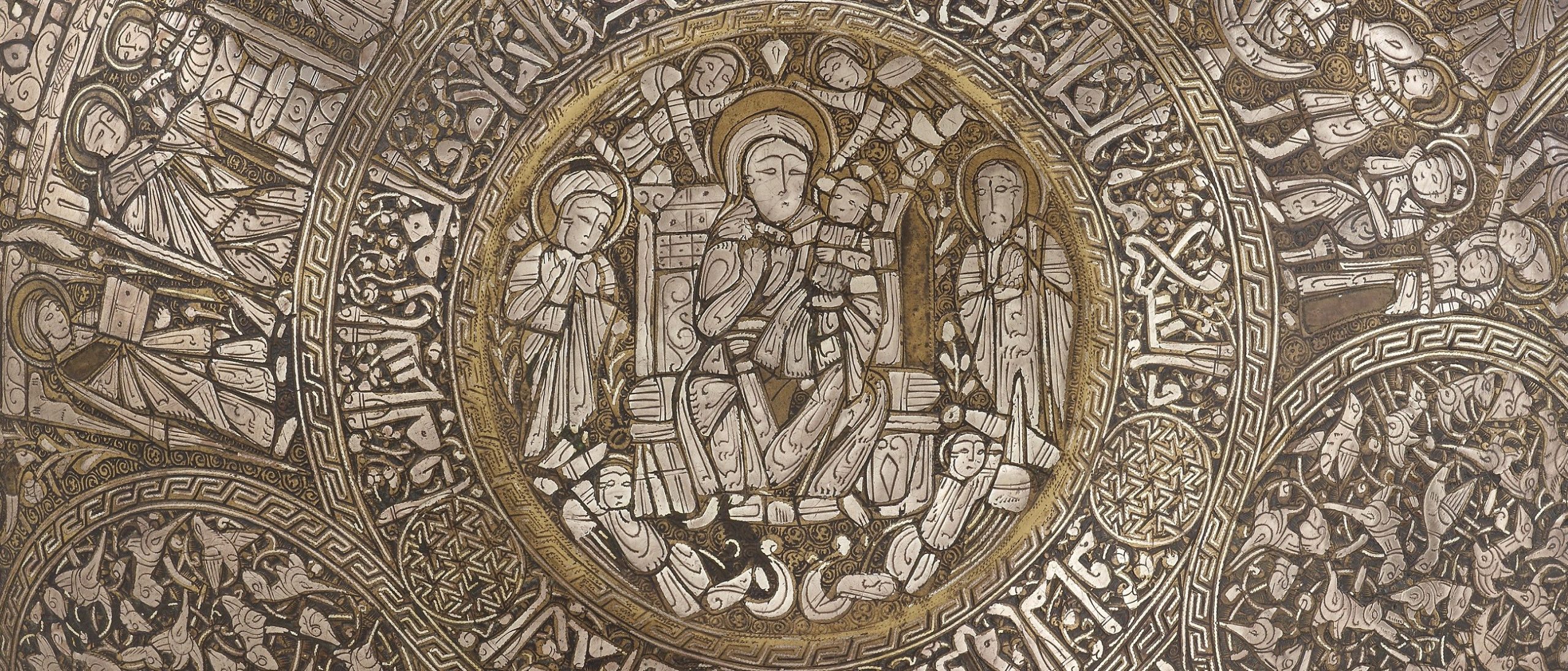 detail of a metal engraving